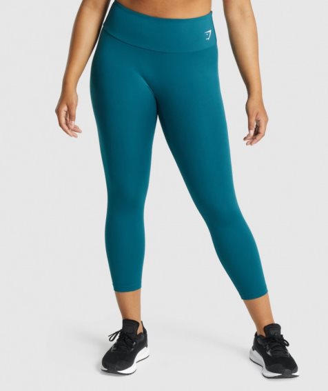 Women's Gymshark Training 7/8 Leggings Turquoise | NZ 9EALMO